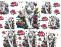 Floral Snow Leopard