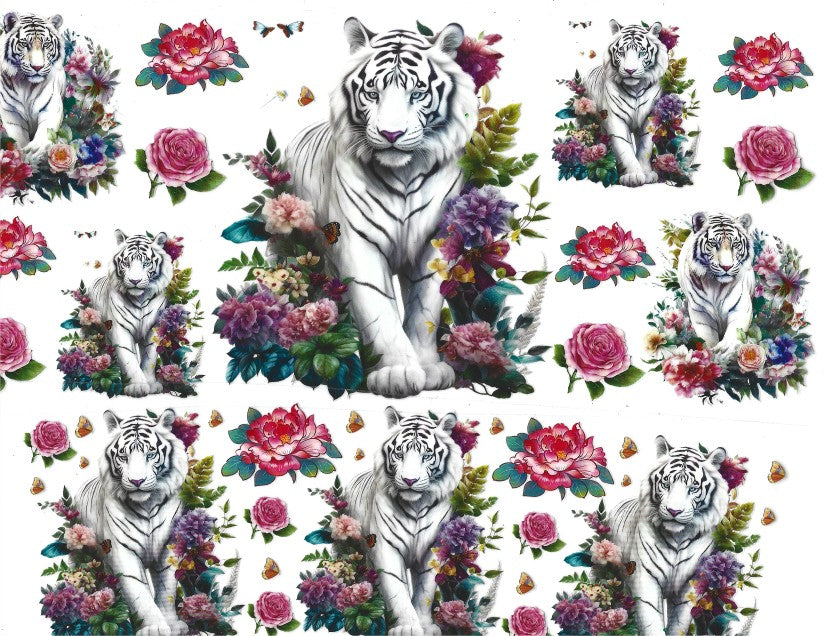 Floral Snow Leopard