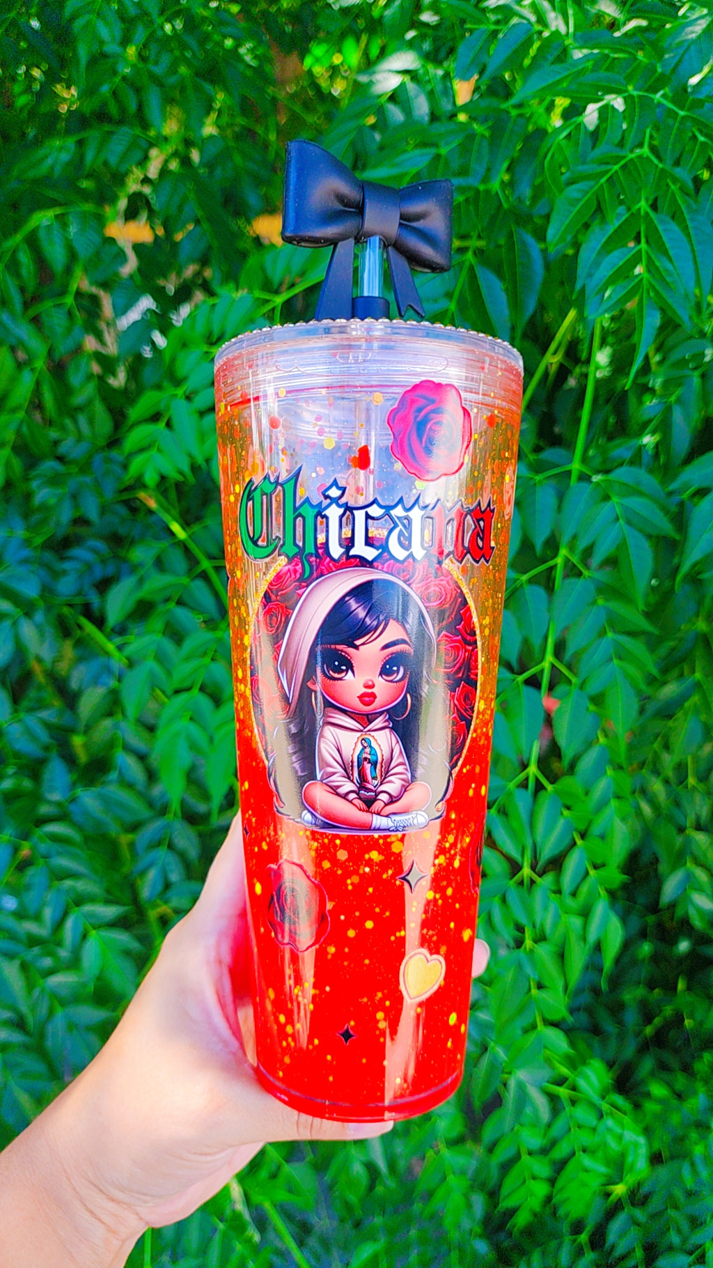 Chicana Snowglobe Tumbler